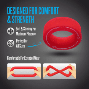 Non-Vibrating Penis Ring in Red