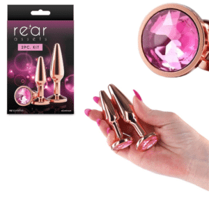 Rear Assets Tapered Tip Jeweled Butt Plug Trainer Kit