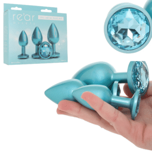 Rear Assets 3pc Trainer Kit Iridescent Jeweled Butt Plugs