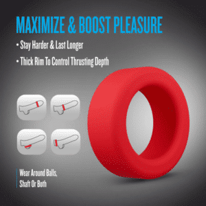 Non-Vibrating Penis Ring in Red