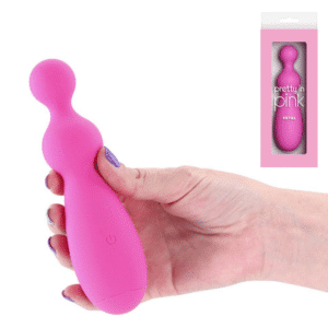 Pretty in Pink Petal Beaded Silicone Vibrator