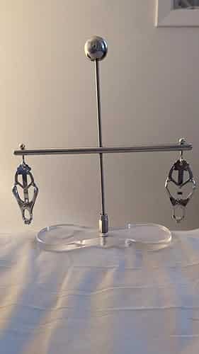 Tower of Pain Stainless Steel Clover-Style Bondage Gear Adjustable Nipple Clamps photo review