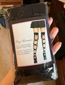 Leg Avenue Butterfly Cut-Out Accents Women Sexy Hosiery Thigh High Stockings photo review