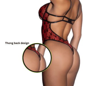 Playboy Shimmer Bunny Sexy Teddy And Bodysuit Red